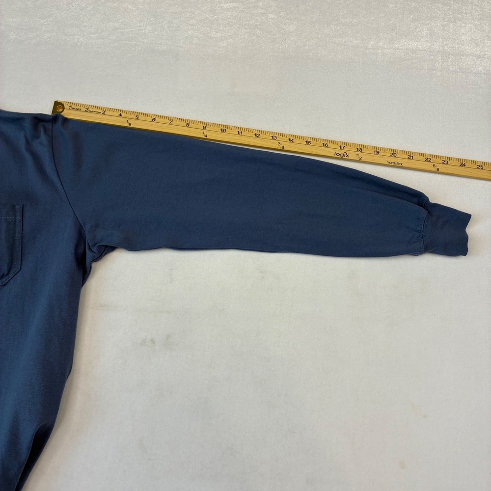 Ariat‎ Rebar Work T-Shirt Mens XL Blue Long Sleeve V-Neck Cotton Strong Graphic - Picture 7 of 9